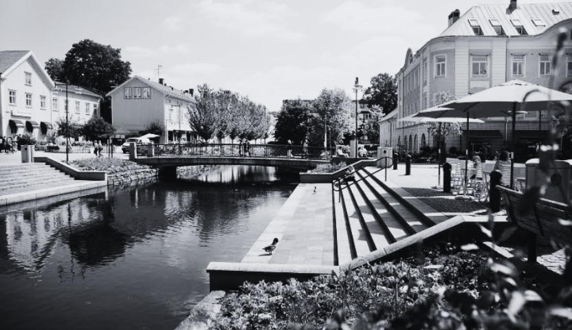 Vy över Alingsås centrum